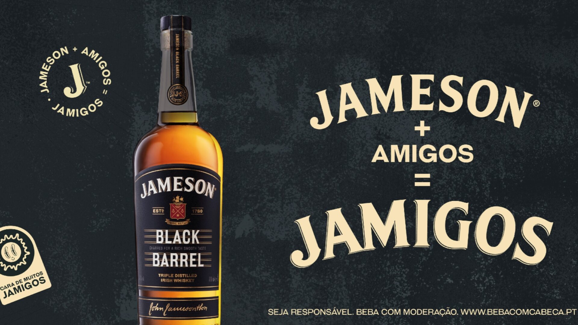 Os "Jamigos" bebem Jameson Black Barrel