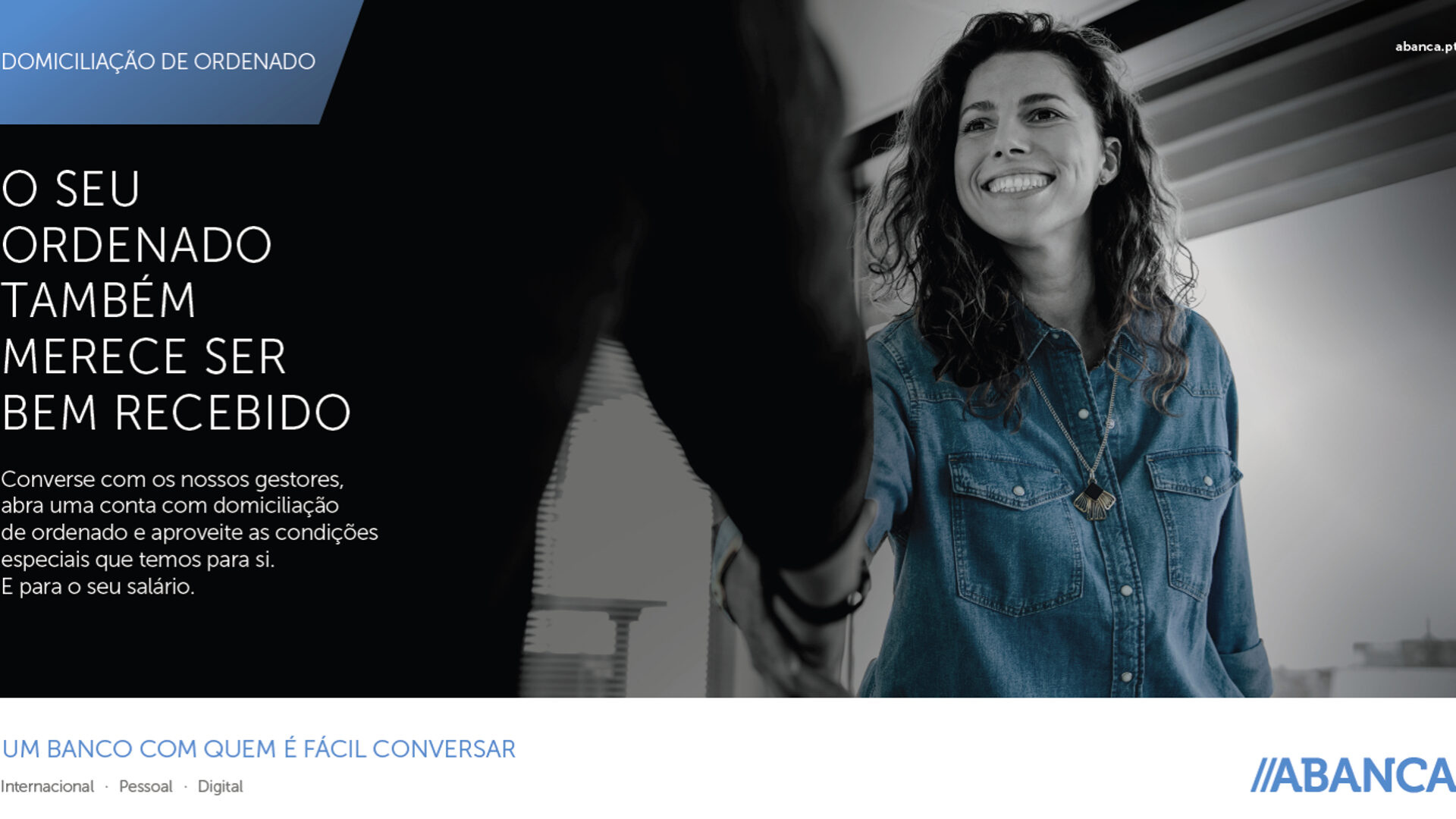 ABANCA foca a NOSSA domiciliação do ordenado