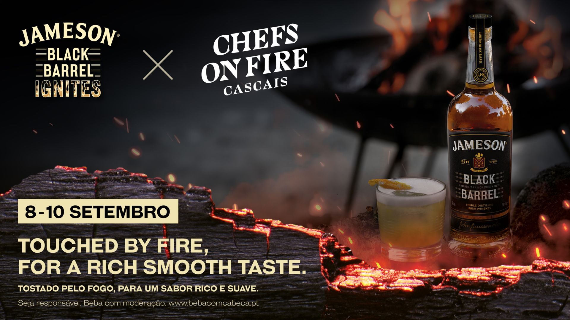 O Chefs On Fire bebe Jameson Black Barrel
