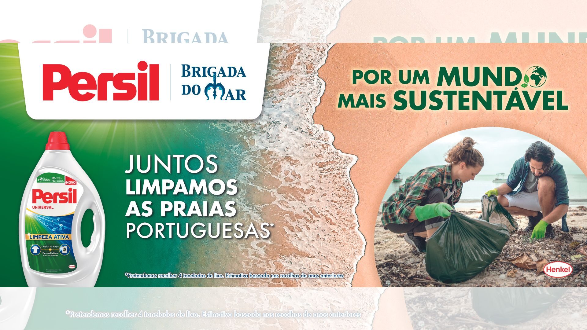 As praias vão limpar com a Persil e a Brigada do Mar