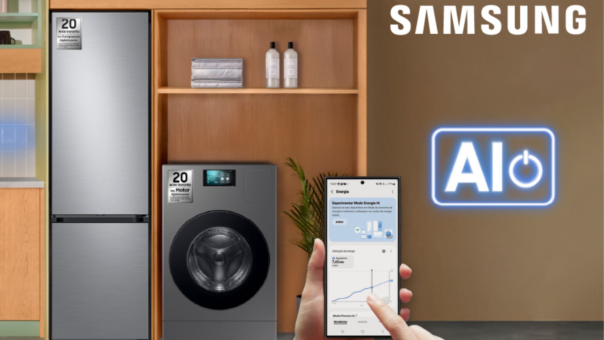 A Samsung poupa com IA