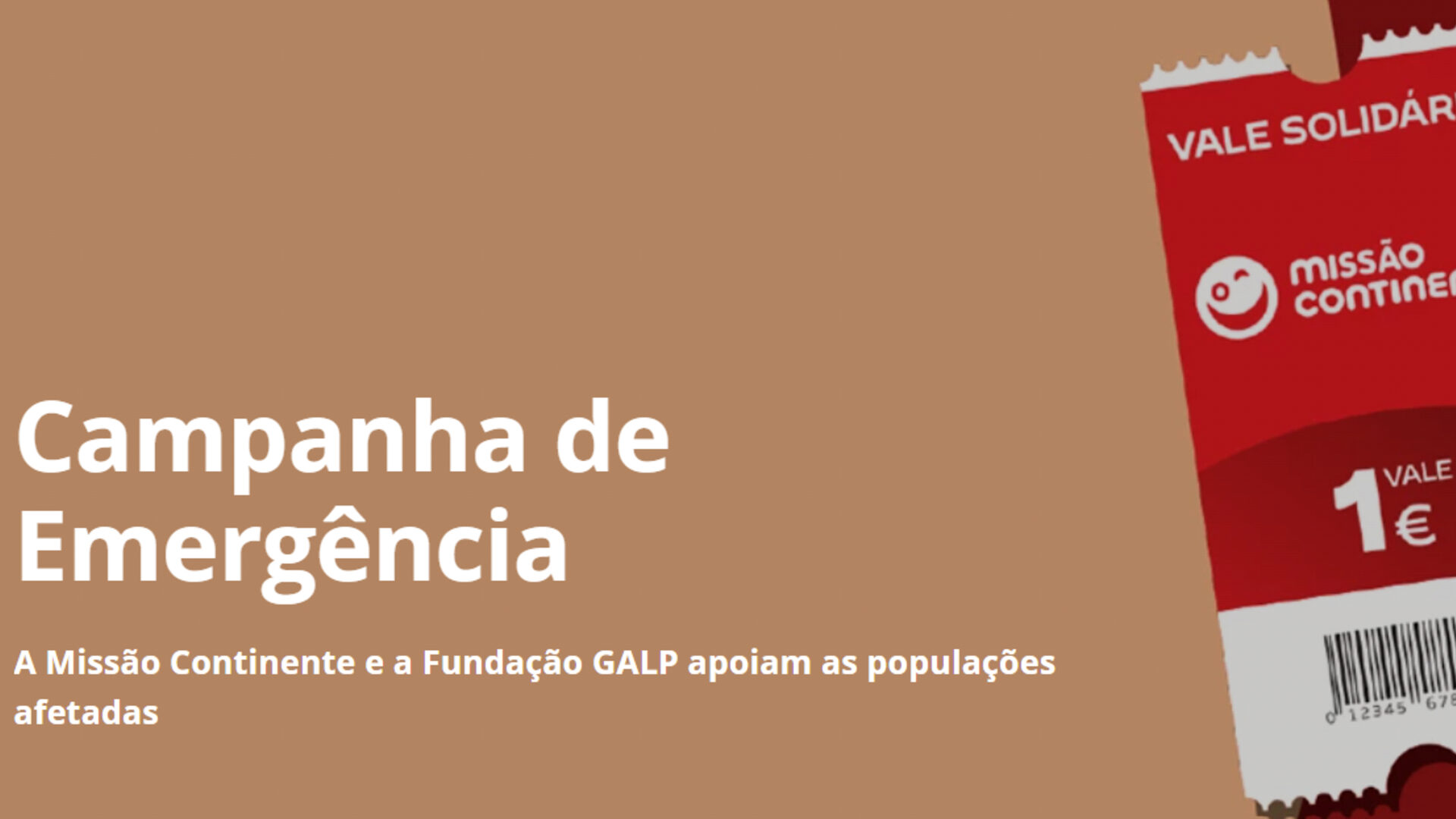 Missão Continente e Fundação Galp lançam campanha para apoiar vítimas das tempestades