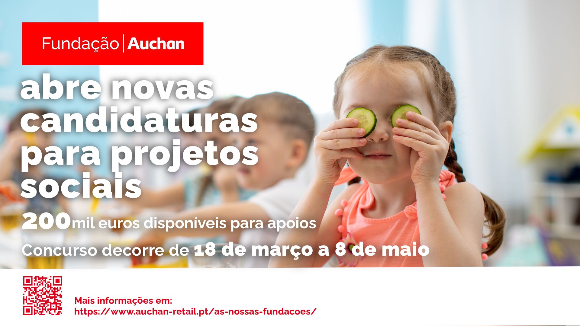 A Fundação Auchan abre candidaturas para projetos de alimentação