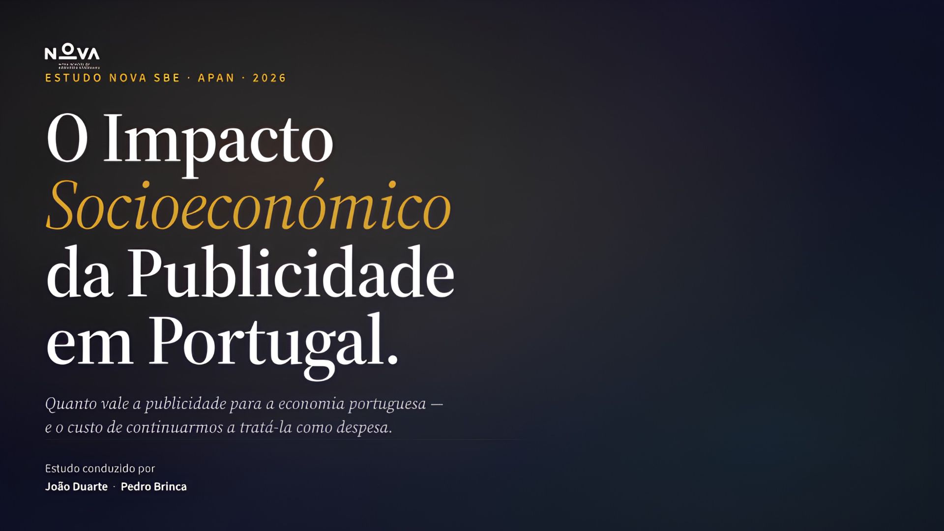 A Nova SBE e APAN analisam o impacto socioeconómico da publicidade