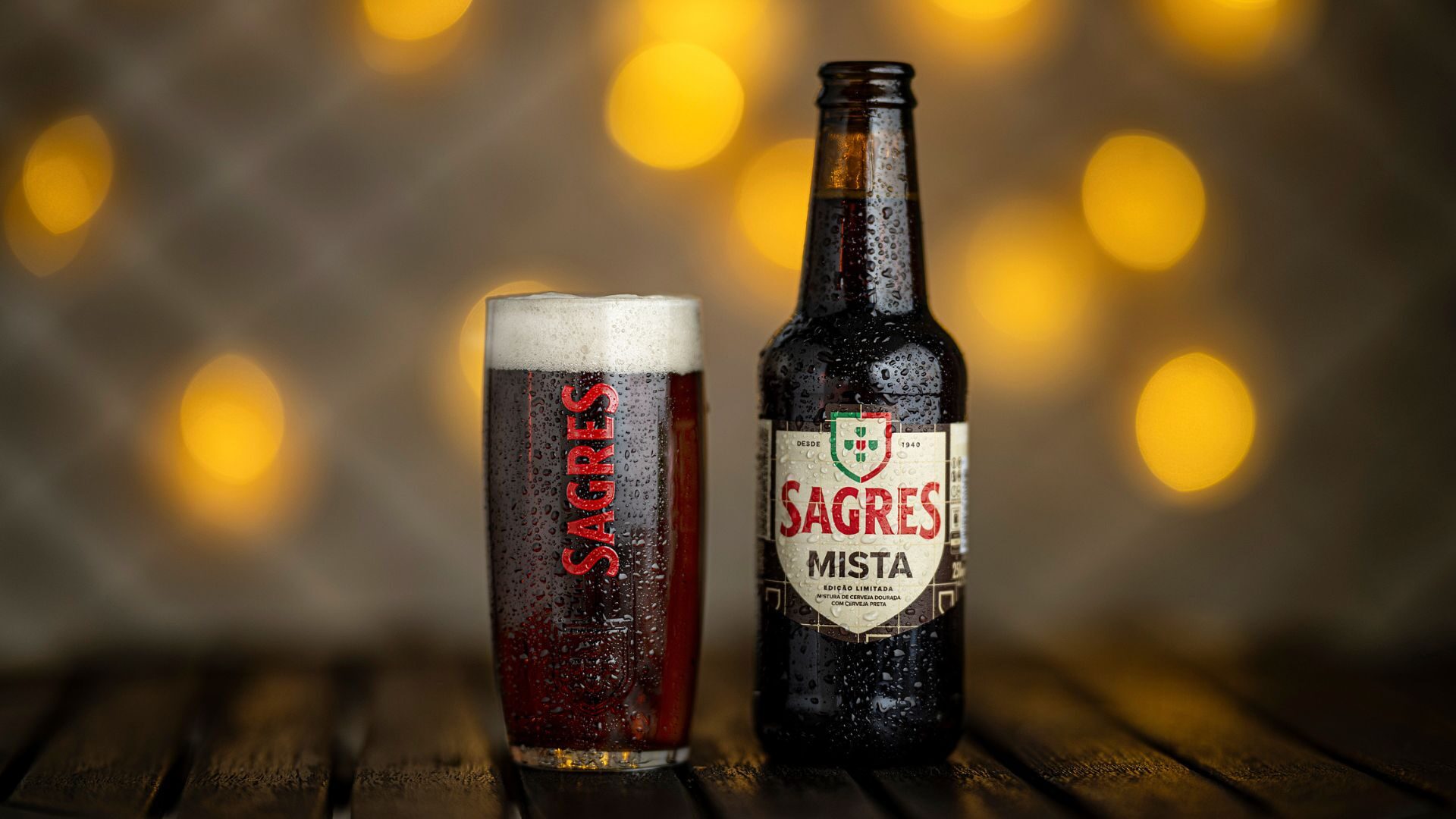 Cerveja dourada e cerveja preta? Sagres Mista
