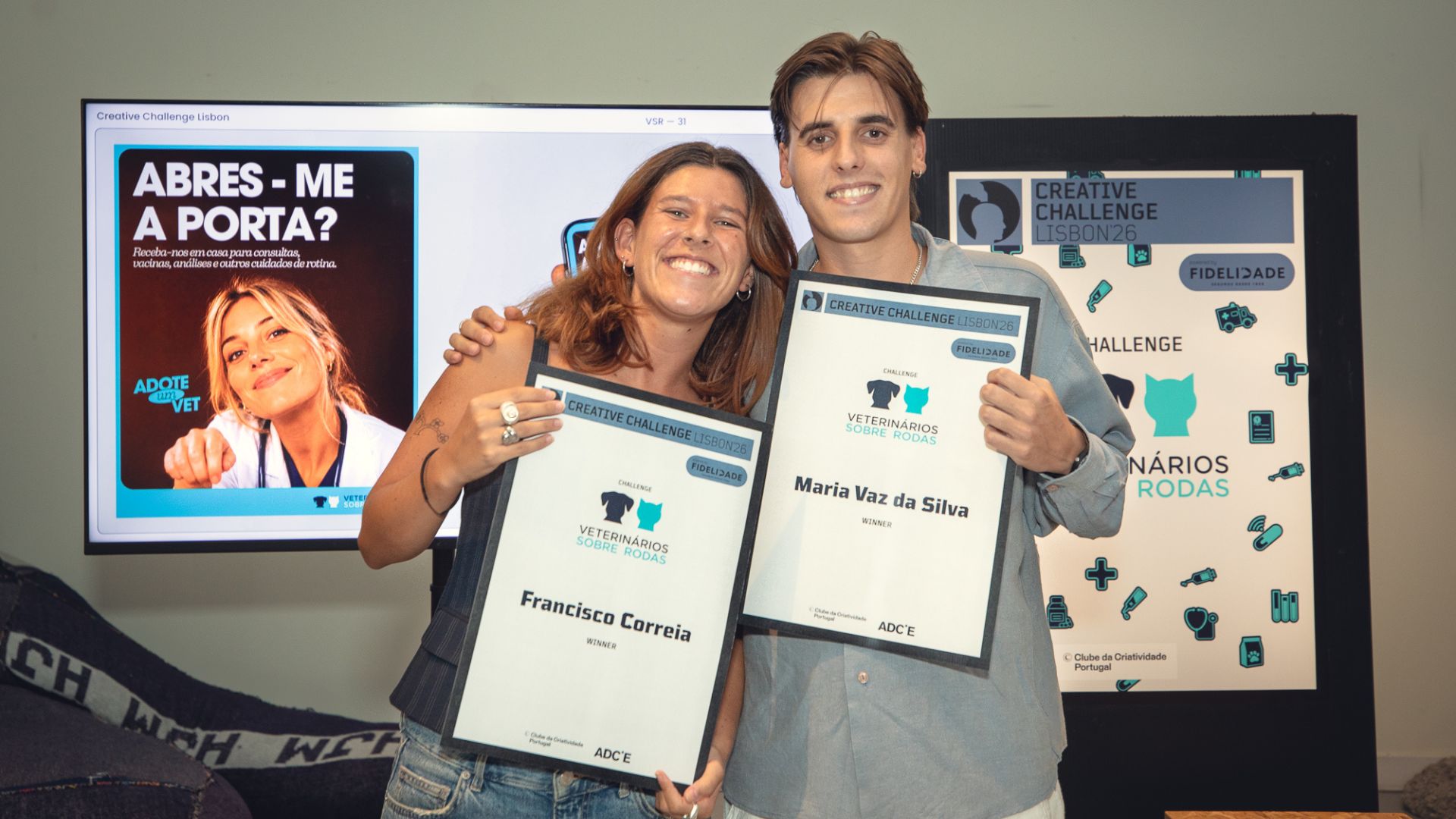 Esta dupla é a dupla vencedora do Creative Challenge Lisbon