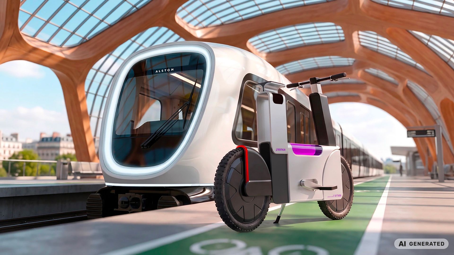 A Decathlon e a Alstom reinventam as viagens de comboio